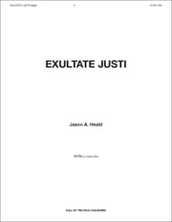 Exultate Justi SATB choral sheet music cover Thumbnail